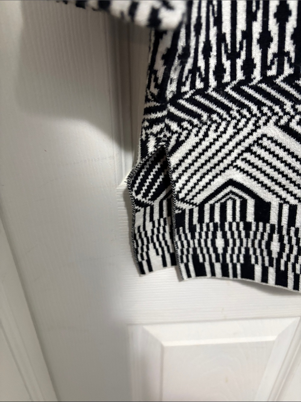 Ruby Rd. Black & White Patterned Open Front Cardigan Jacket - Picture 8 of 8